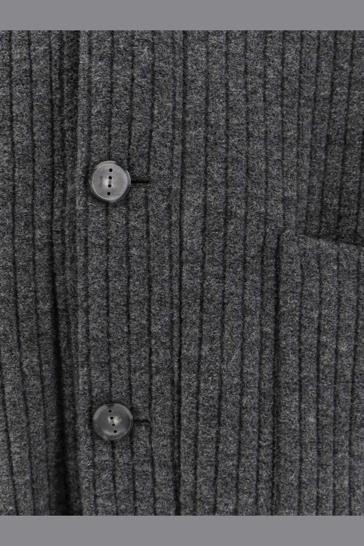 Hevò Men's Cimino Virgin Wool Cardigan Grey, view 3