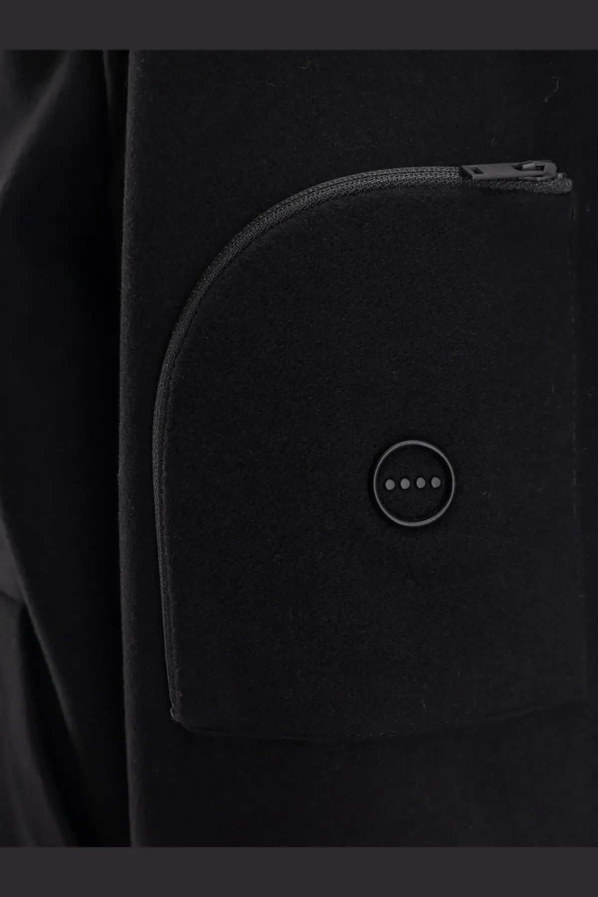 Hevò Men's Grottaverde Virgin Wool Blend Coat Black, view 3