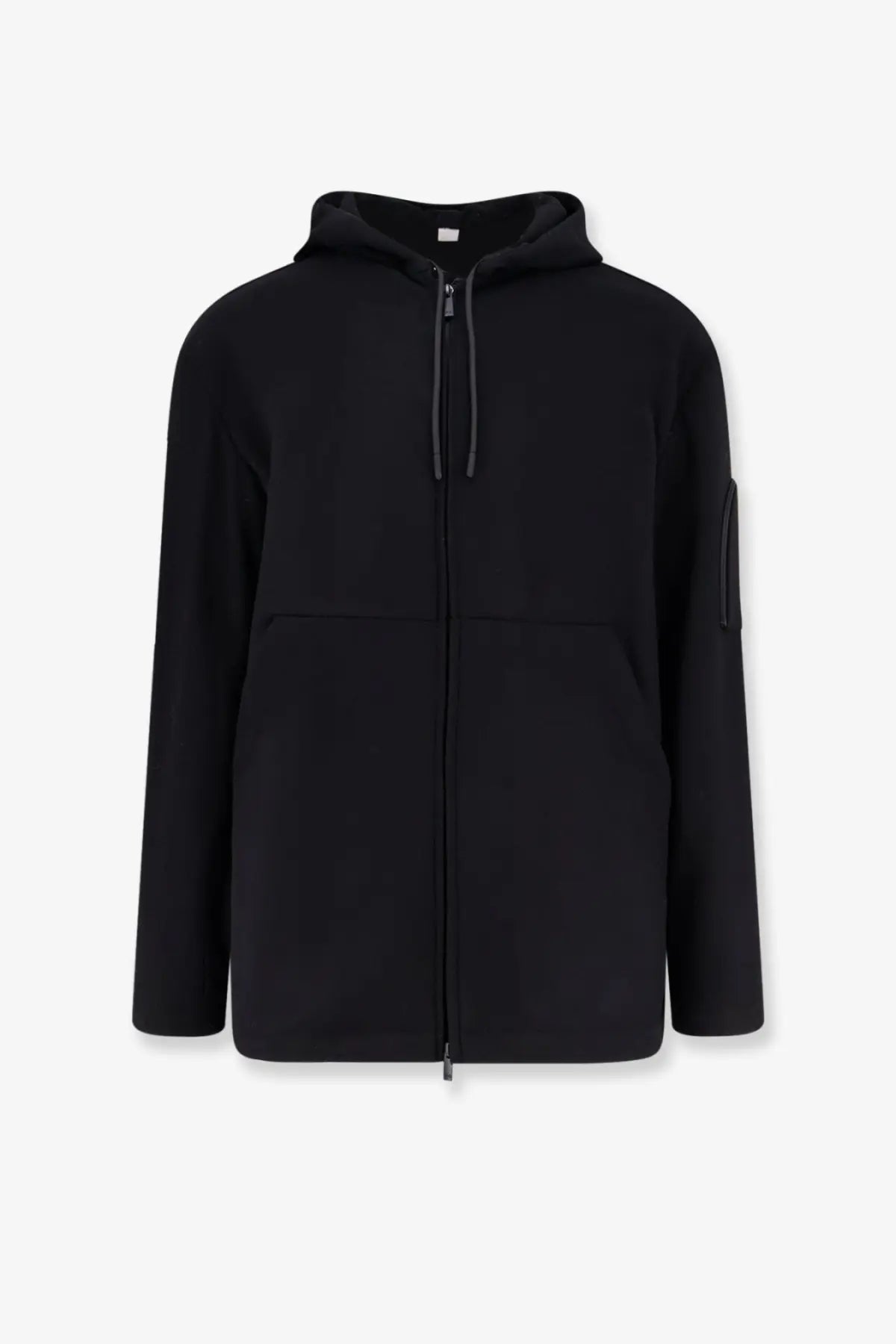 Hevò Men's Grottaverde Virgin Wool Blend Coat Black