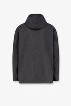 Hevò Men's Grottaverde Virgin Wool Blend Coat Grey, view 2