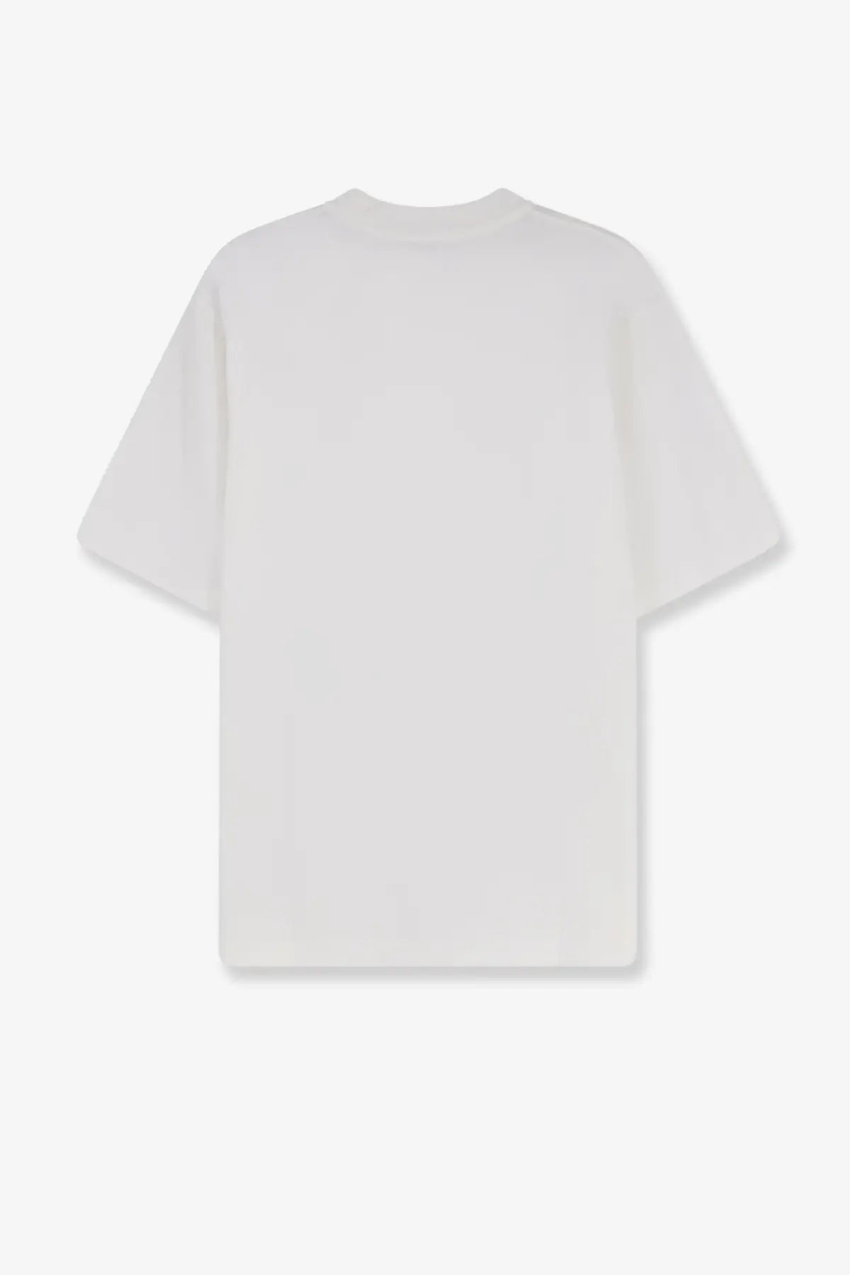 White oversized cotton t-shirt with relaxed fit and short sleeves from hevò mens mulino cotton shirt white collection