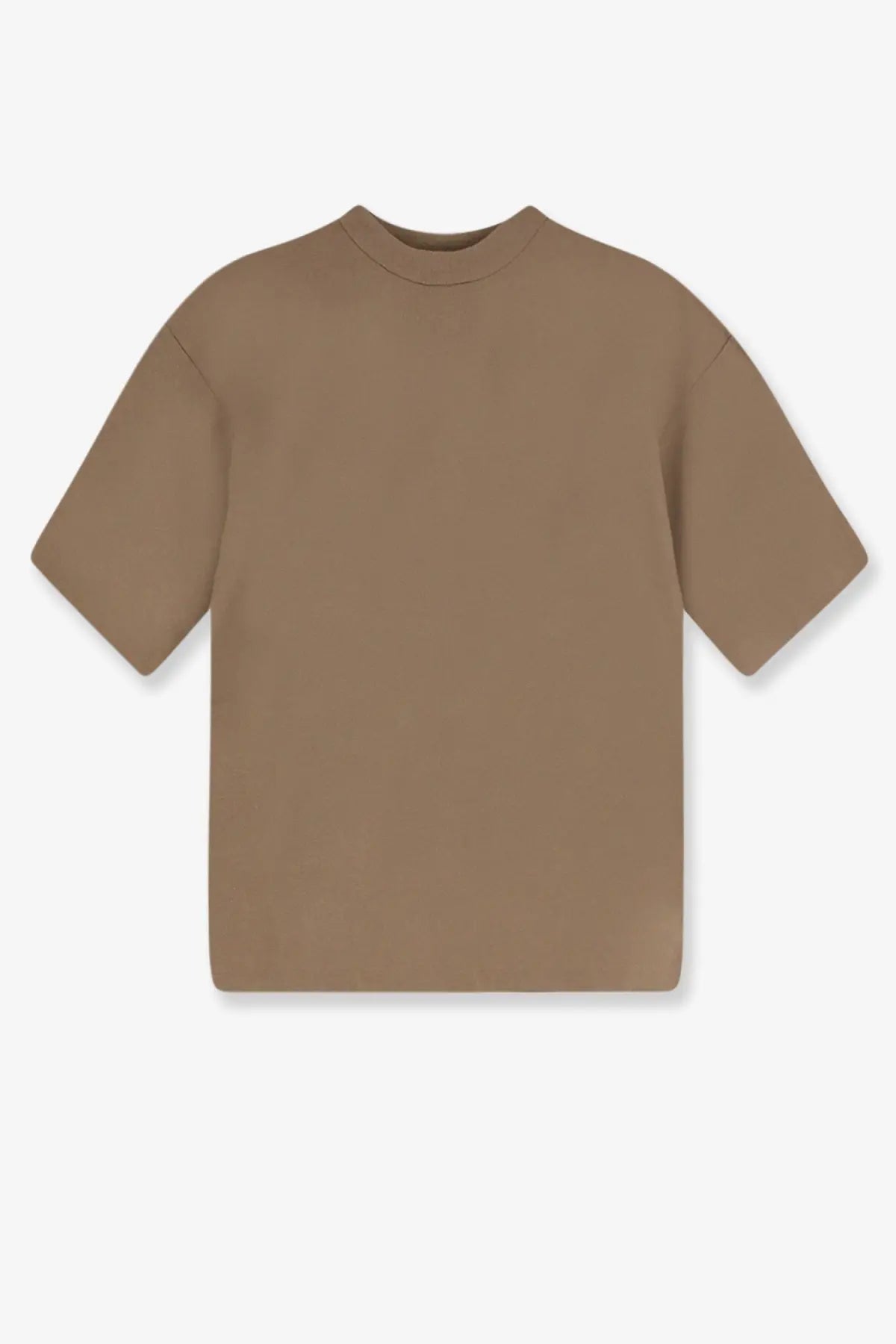 Hevò men’s ripalta oversized beige linen and viscose blend t-shirt with relaxed fit and short sleeves