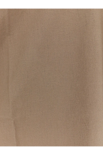 Hevò men’s ripalta shirt in beige tan linen and viscose blend with subtle textured weave shown from the back