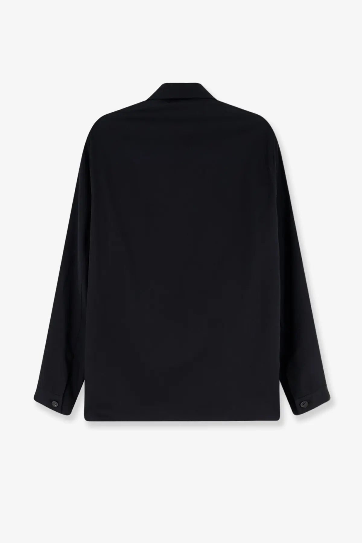 Hevò men’s specchiolla black cotton shirt with long sleeves classic collar and buttoned cuffs