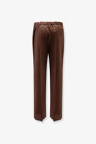 Hevò Men's Torre Chianca Linen and Viscose Trousers Brown, view 2
