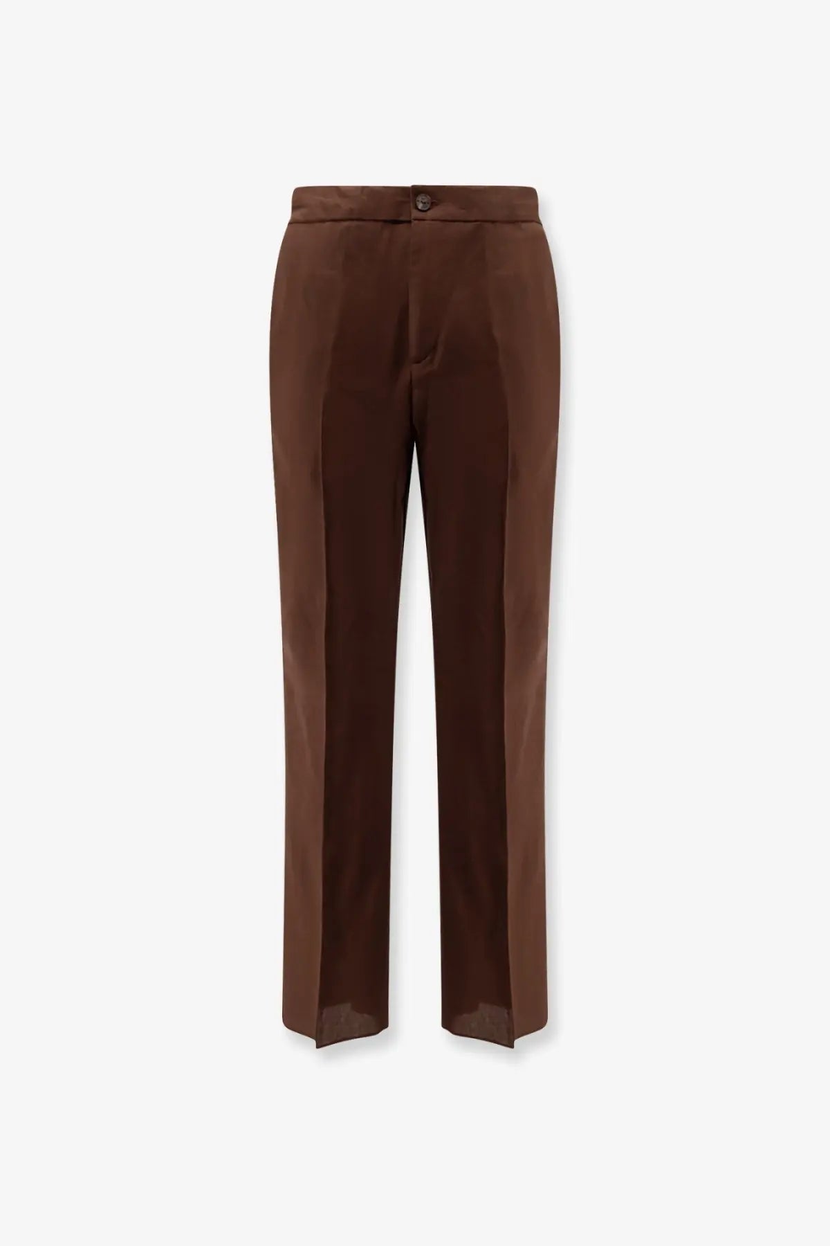 Hevò Men's Torre Chianca Linen and Viscose Trousers Brown