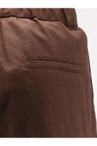 Hevò Men's Torre Chianca Linen and Viscose Trousers Brown, view 3