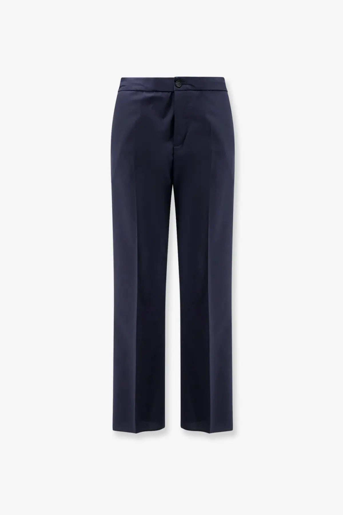 Hevò men’s torre chianca wool blend navy blue straight-leg trousers with sleek tailored fit and subtle creases