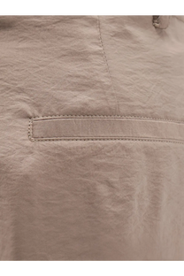 Hevò women’s torreveneri beige linen trousers with subtle texture and neatly stitched pocket detail