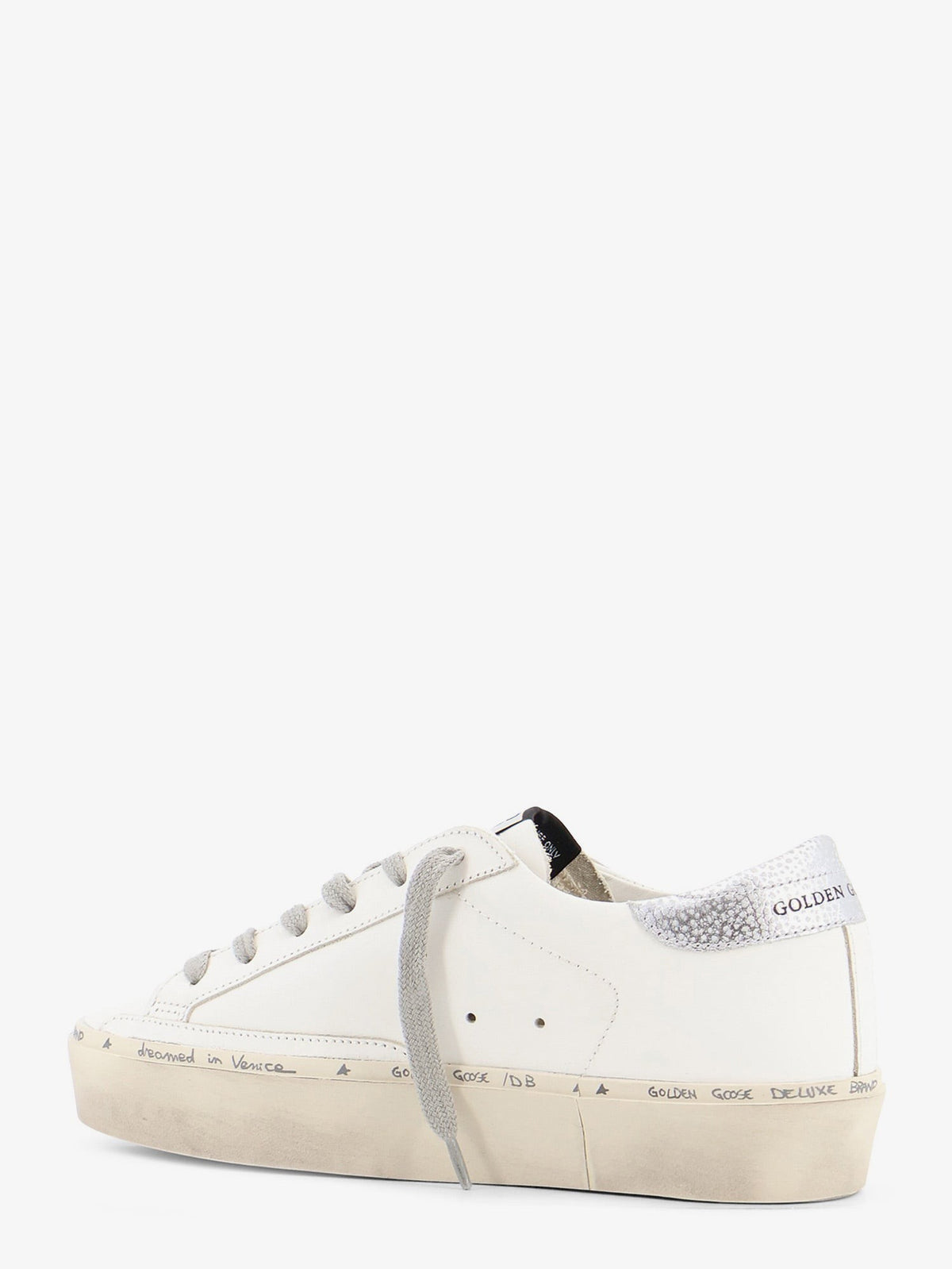 Golden Goose Women's Hi Star Leather Sneakers White, view 3