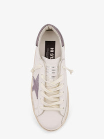Golden Goose Women's Hi Star Leather Sneakers White
