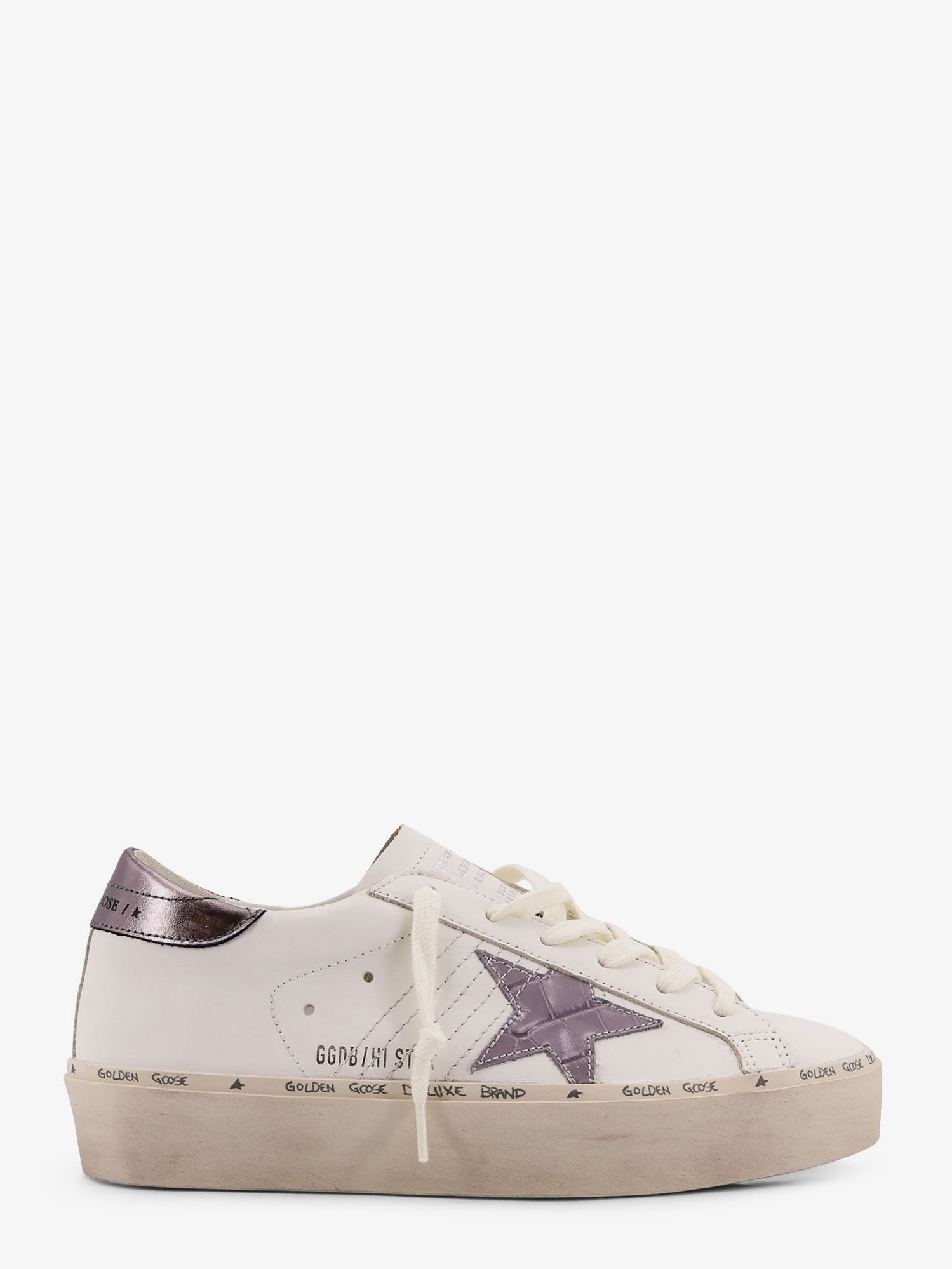Golden Goose Women's Hi Star Leather Sneakers White