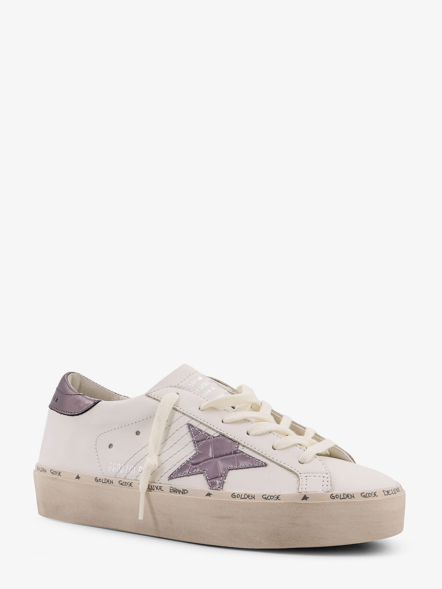 Golden Goose Women's Hi Star Leather Sneakers White