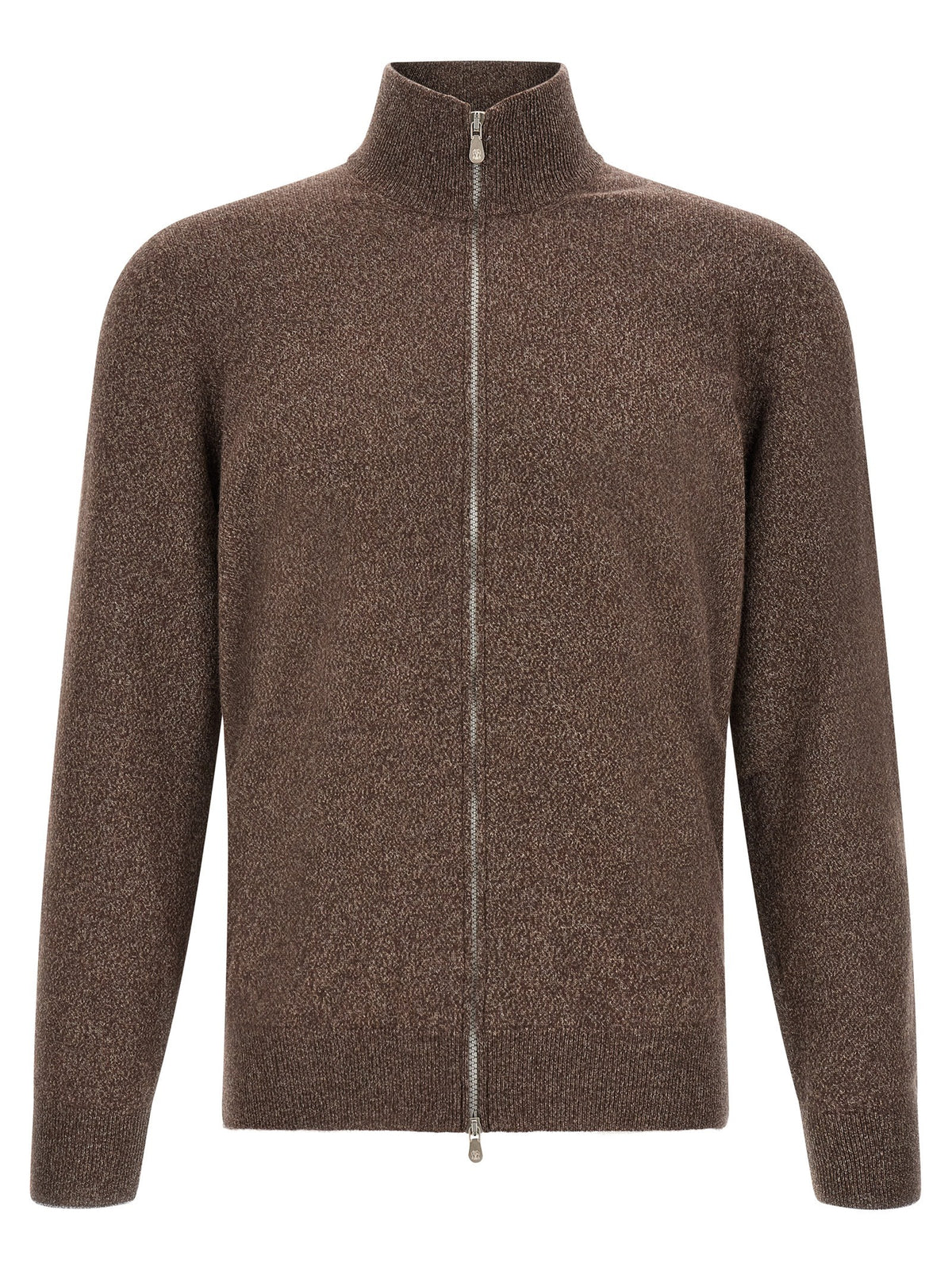 Brunello Cucinelli High Neck Cardigan Brown