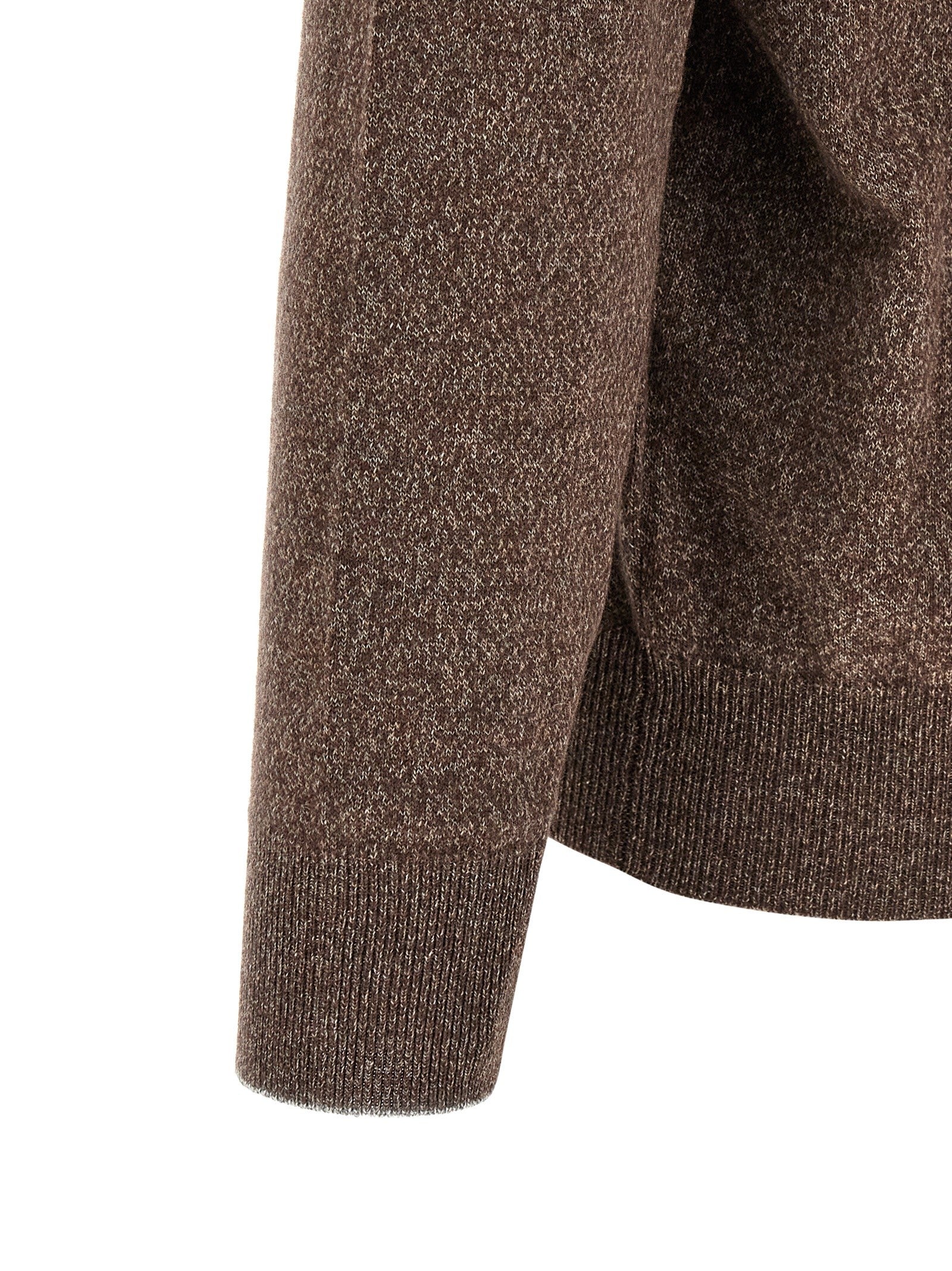 Brunello Cucinelli High Neck Cardigan Brown