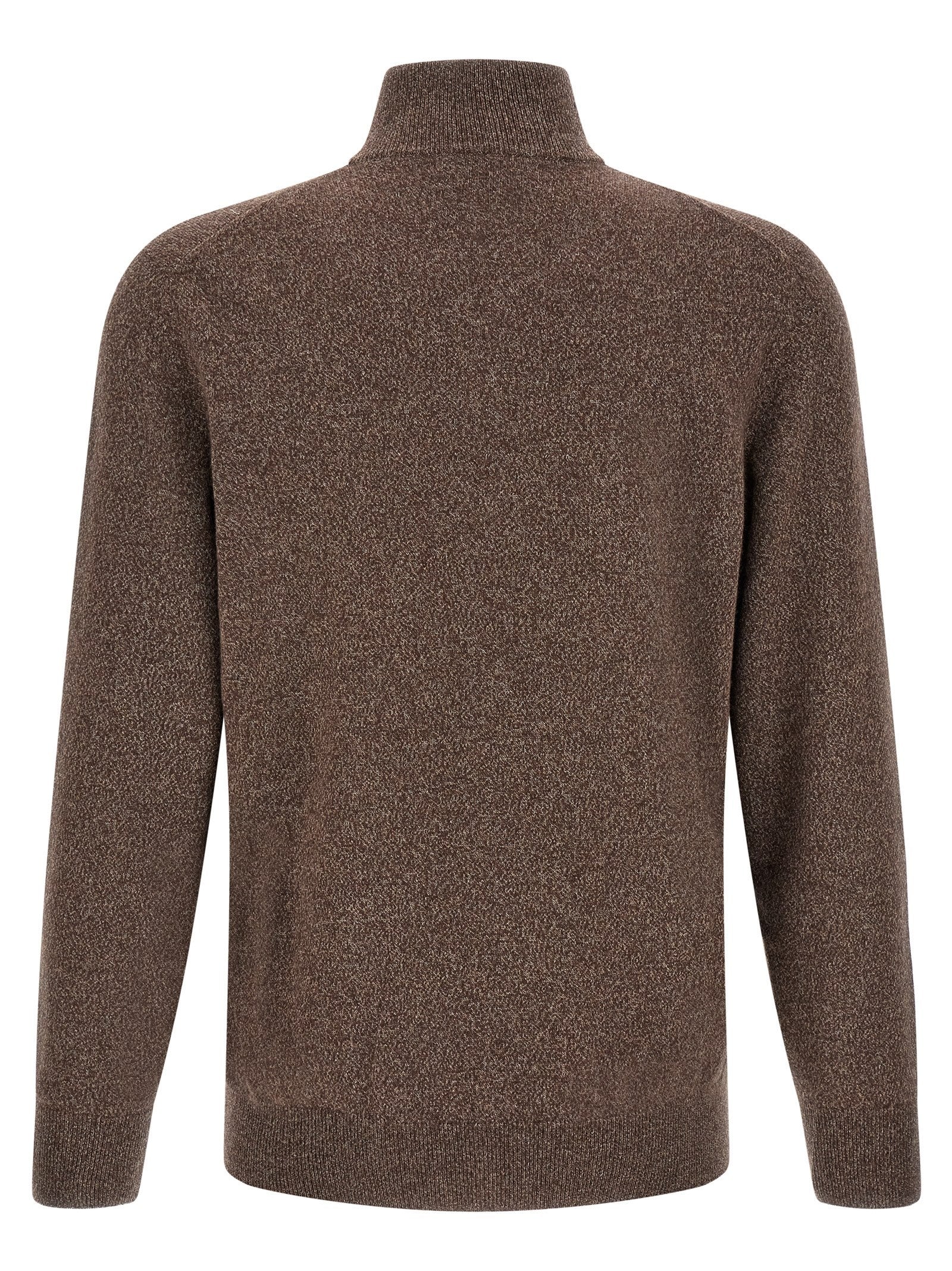 Brunello Cucinelli High Neck Cardigan Brown