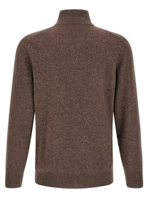 Brunello Cucinelli High Neck Cardigan Brown