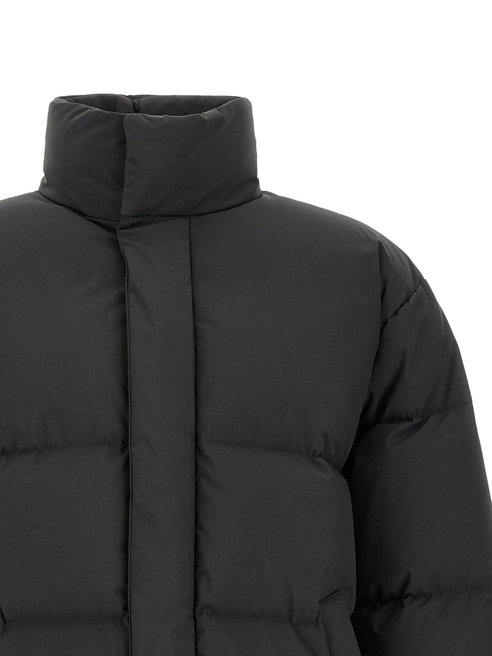 Saint Laurent High Neck Down Jacket Black