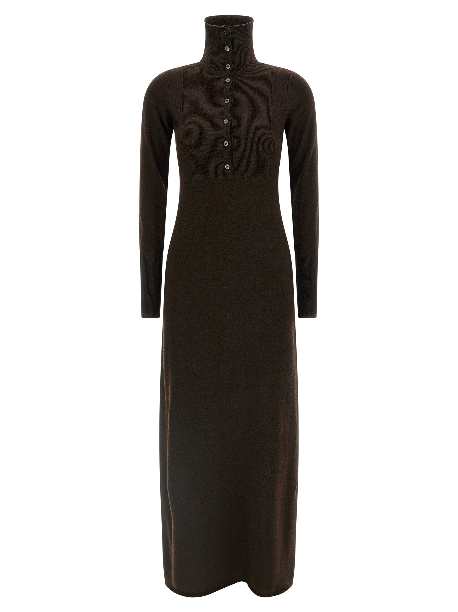 Tom Ford High Neck Dress Brown