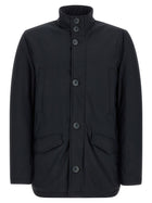 Herno High Neck Jacket Blue