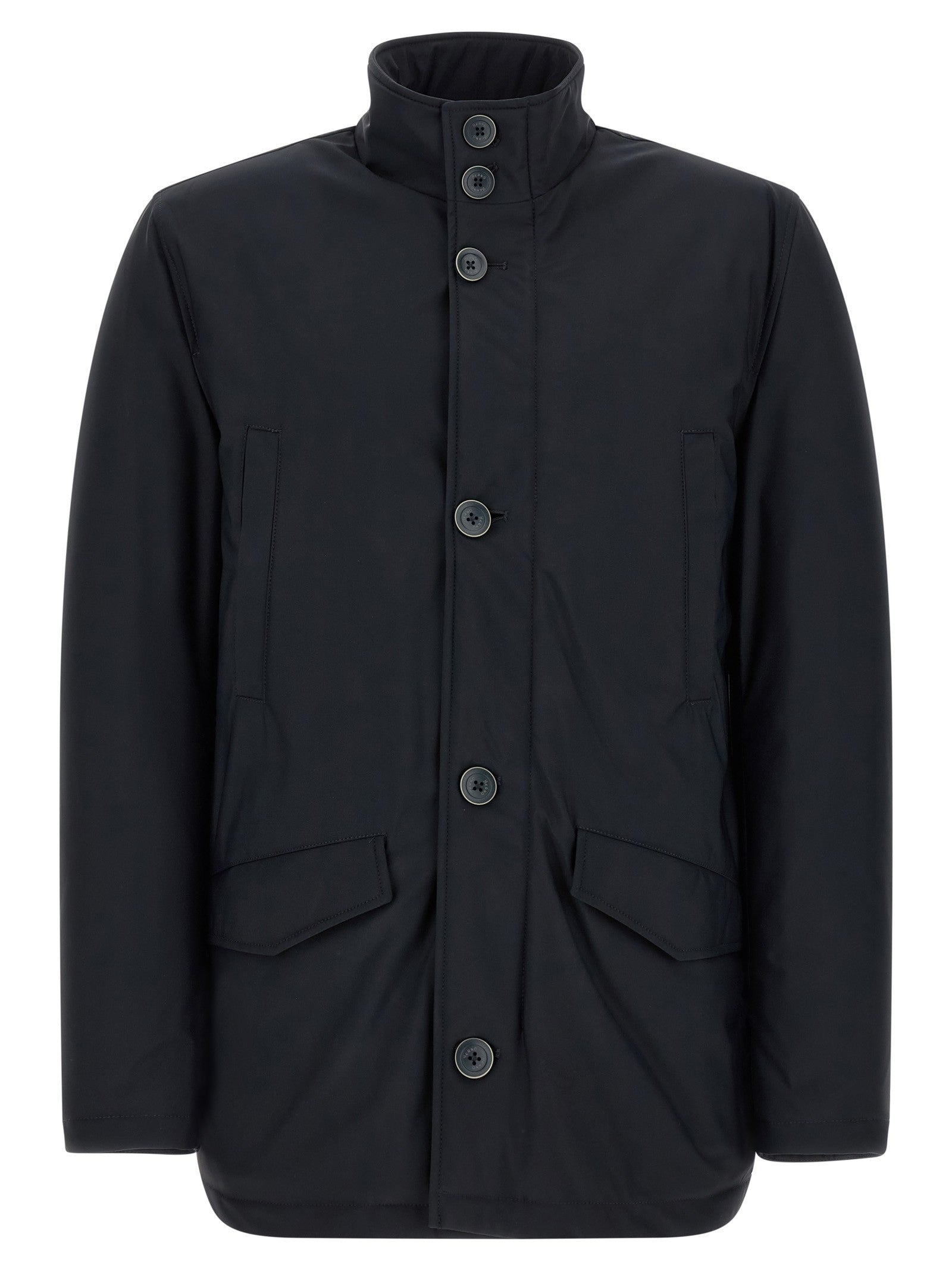 Herno High Neck Jacket Blue