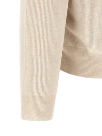 Brioni High Neck Sweater Beige