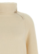 Agnona High Neck Sweater White, view 3