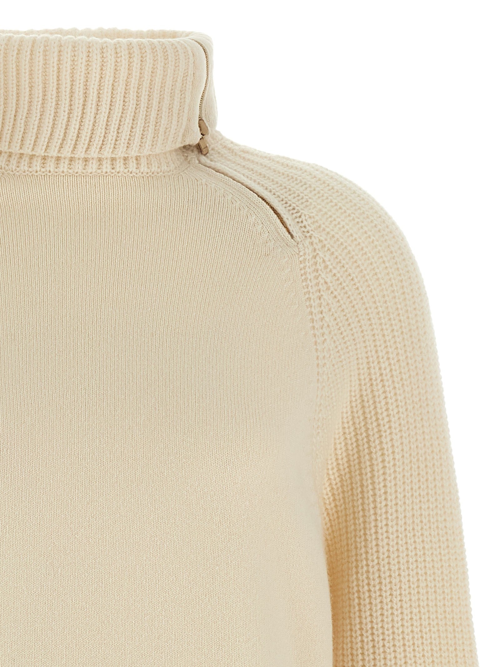 Agnona High Neck Sweater White