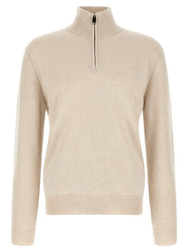 Brioni High Neck Sweater Beige