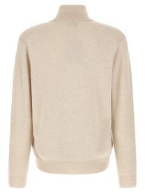 Brioni High Neck Sweater Beige
