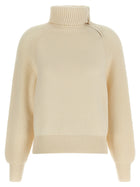 Agnona High Neck Sweater White