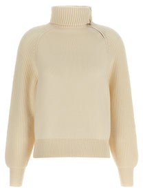Agnona High Neck Sweater White