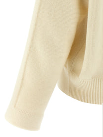 Jil Sander High Neck Sweater White