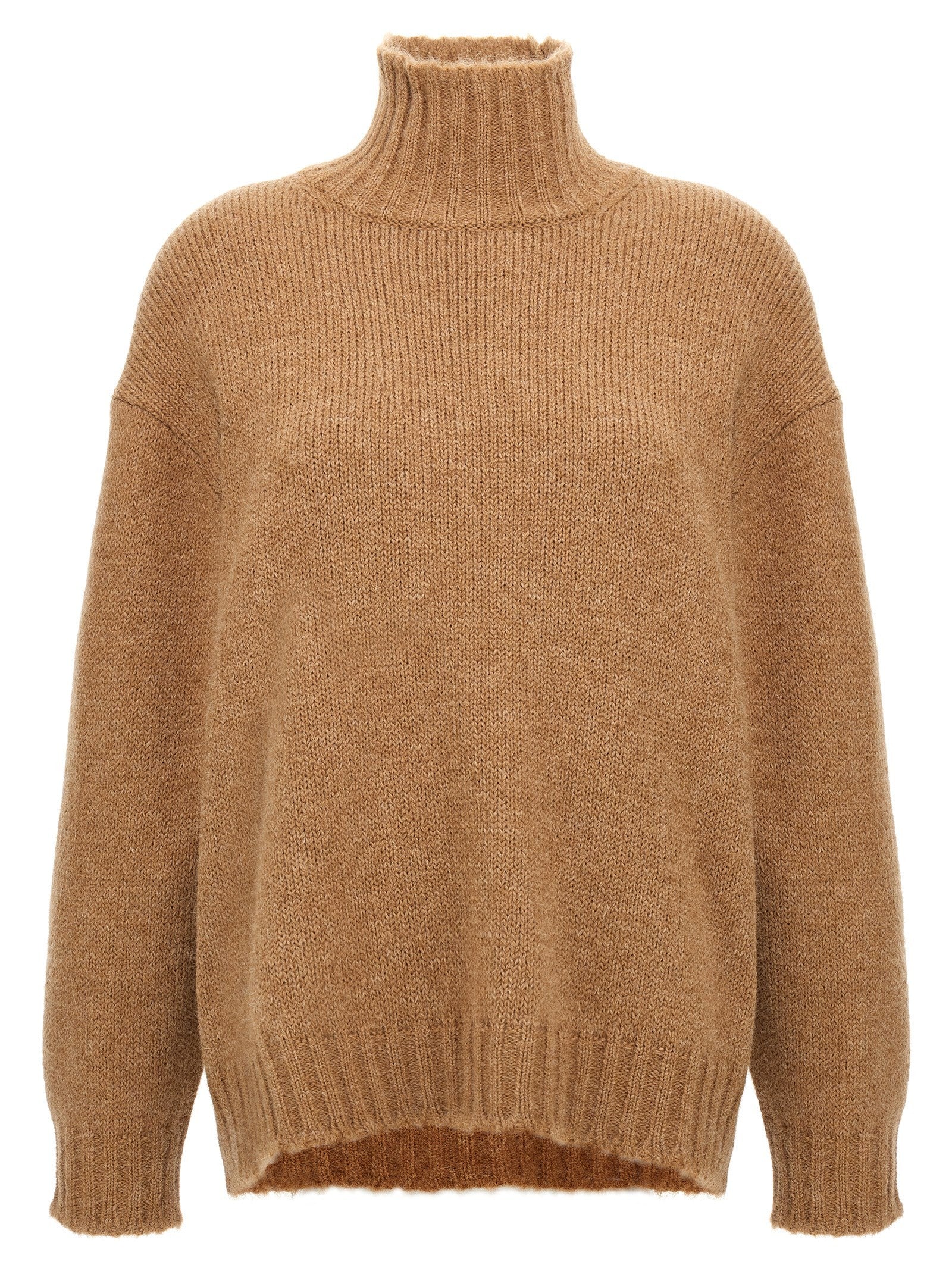 Jil Sander High Neck Sweater Beige