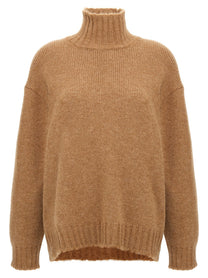 Jil Sander High Neck Sweater Beige