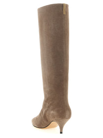 Fabiana Filippi High Suede Boots Beige