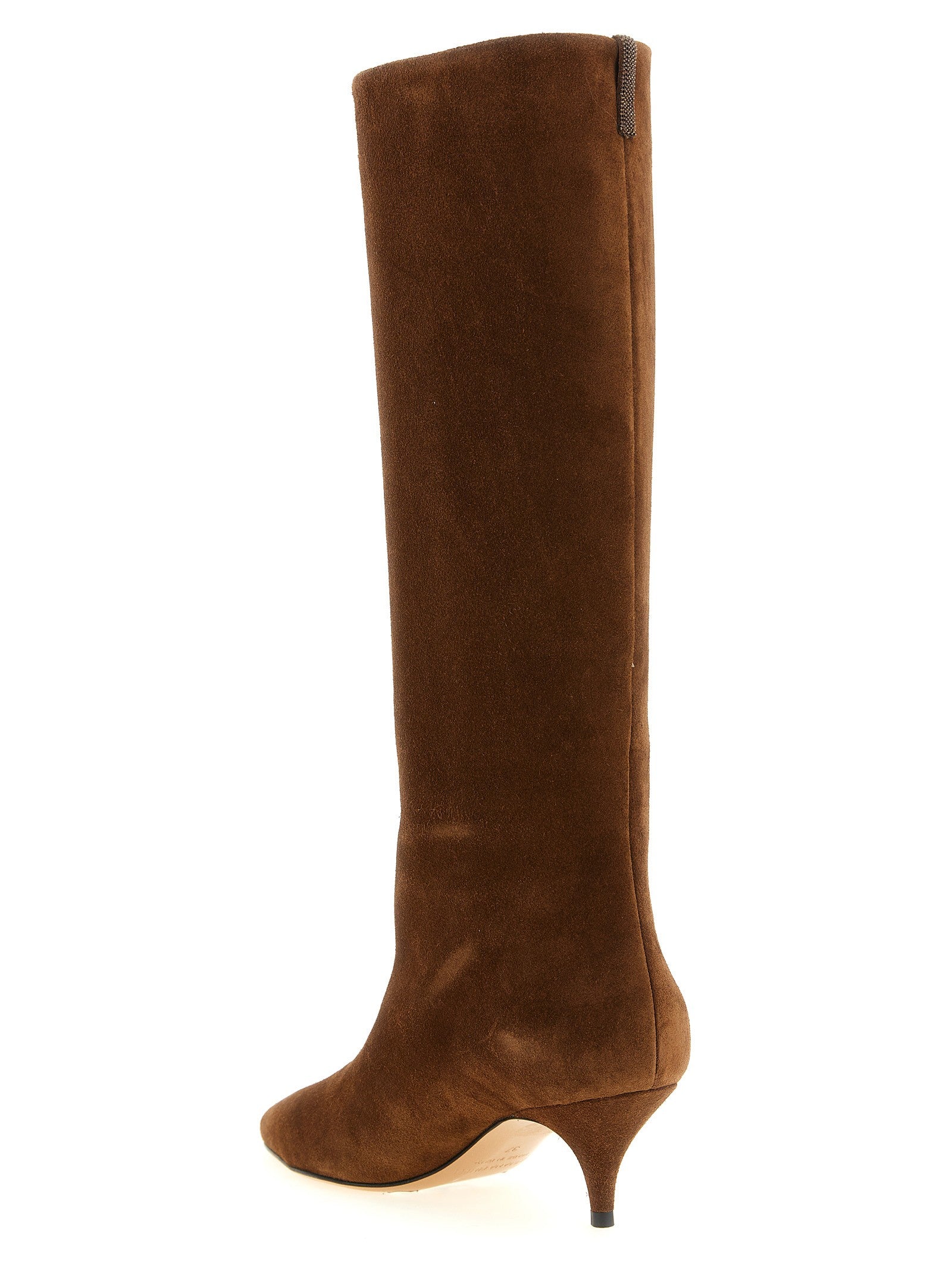 Fabiana Filippi High Suede Boots Brown