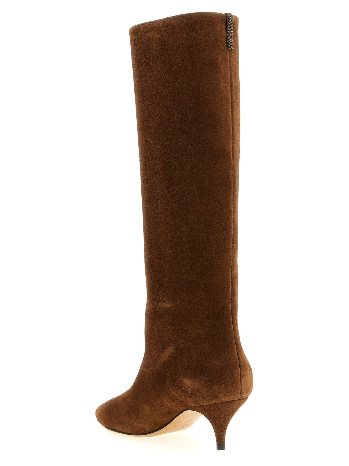 Fabiana Filippi High Suede Boots Brown, view 3