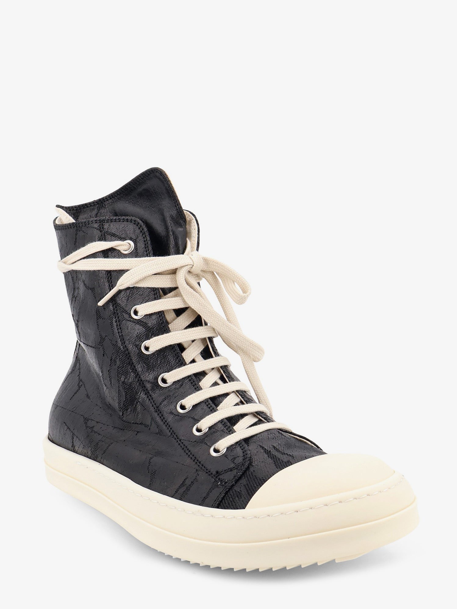 DRKSHDW Men's High Top Leather Sneaks Black