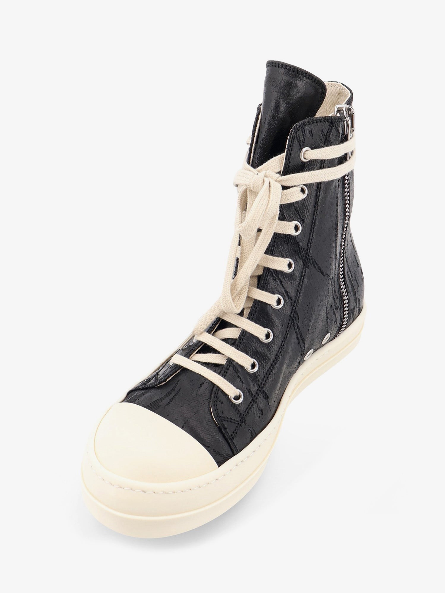 DRKSHDW Men's High Top Leather Sneaks Black
