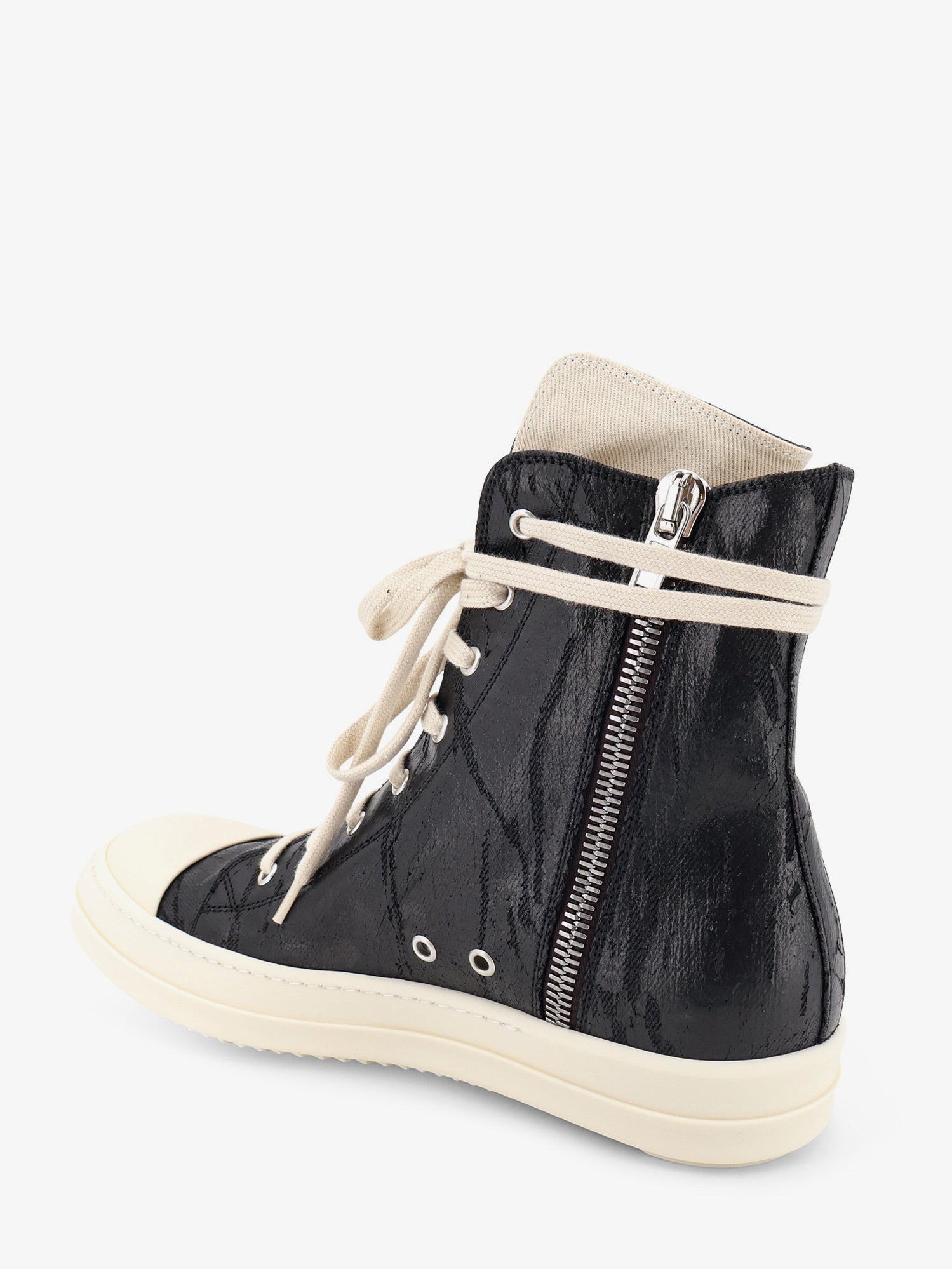 DRKSHDW Men's High Top Leather Sneaks Black
