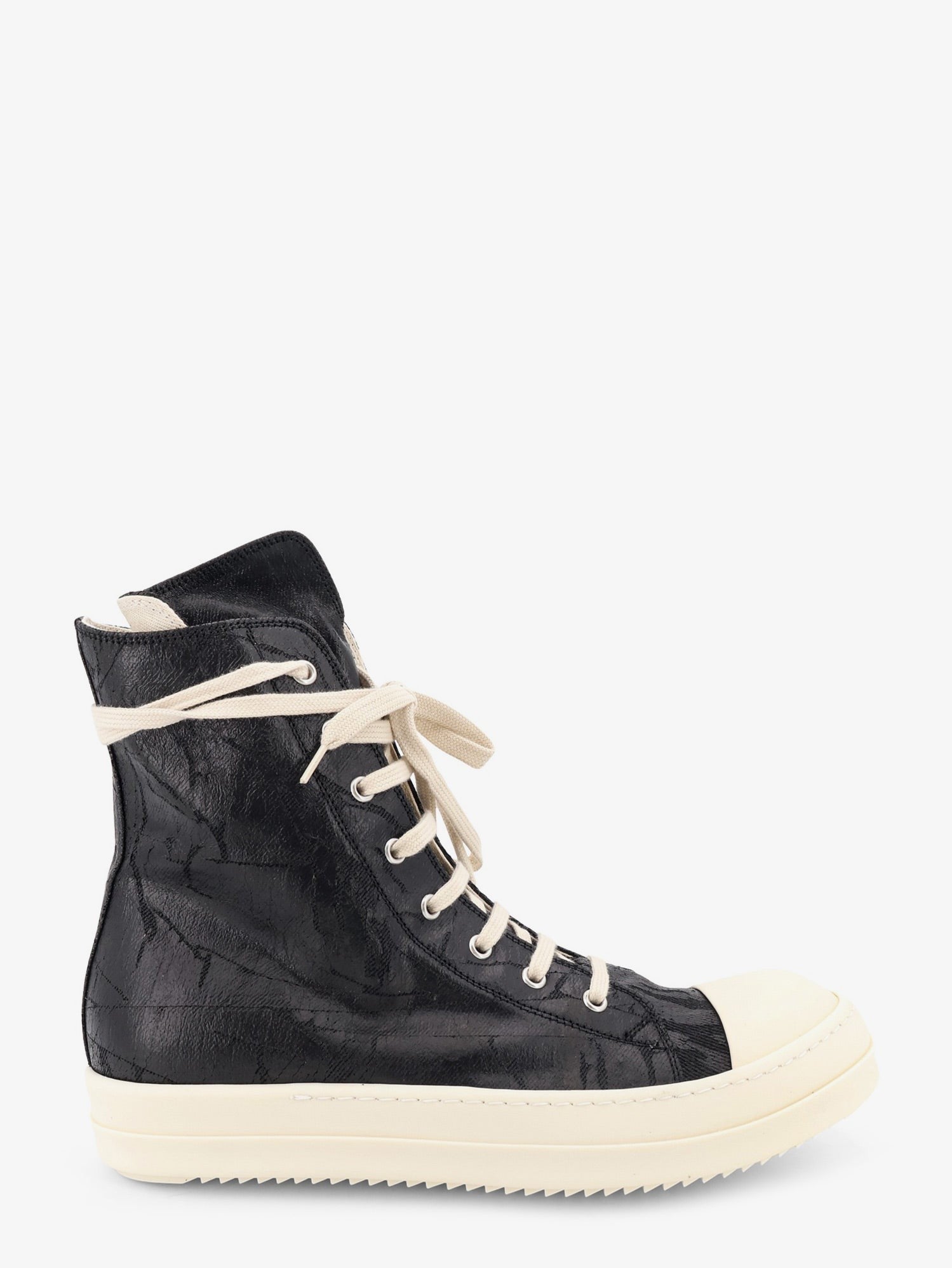 DRKSHDW Men's High Top Leather Sneaks Black