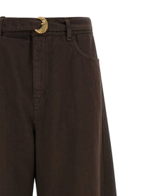 TWINSET High Waist Jeans Brown