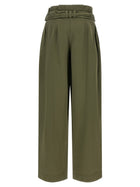 Balmain High Waist Pants Green, view 2