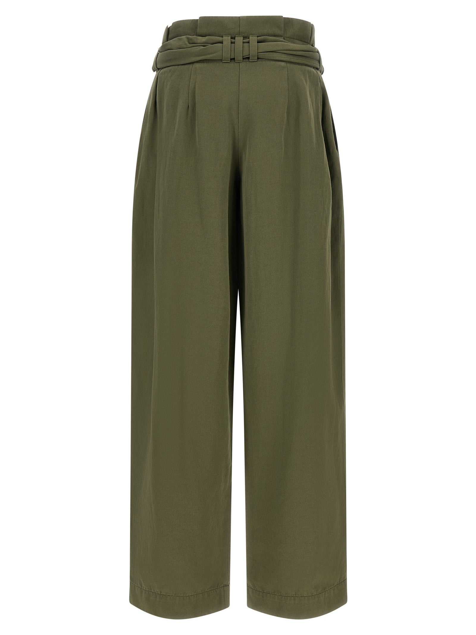 Balmain High Waist Pants Green