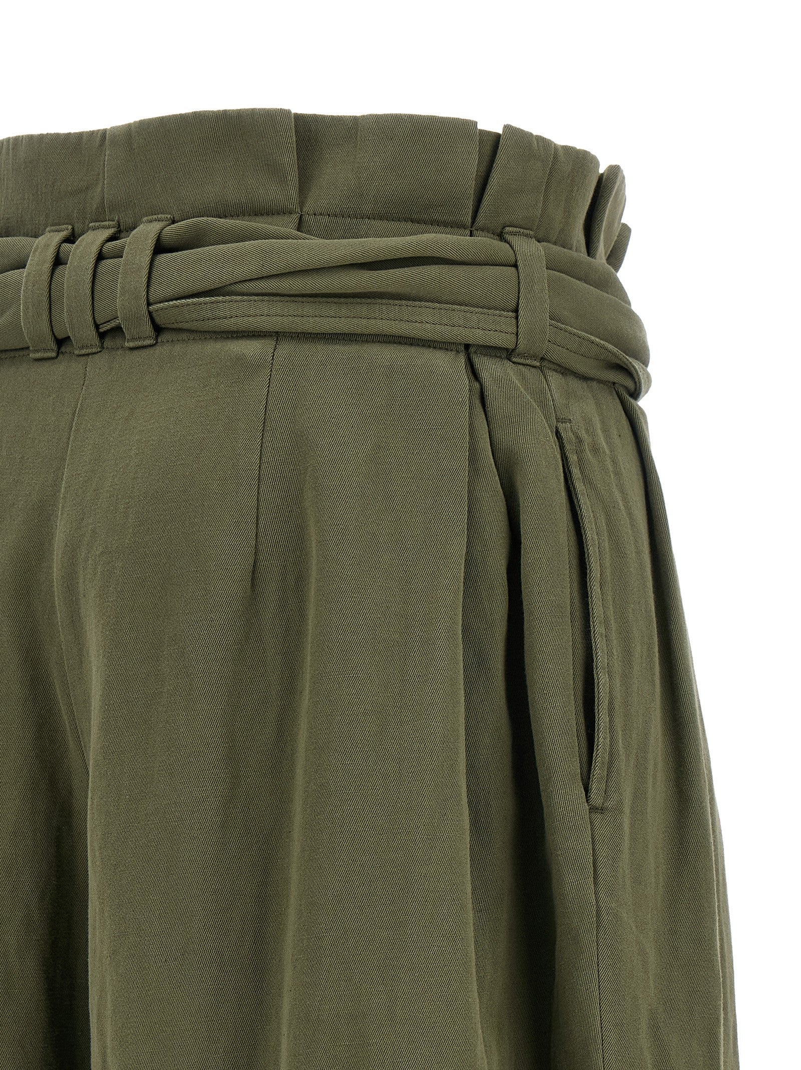 Balmain High Waist Pants Green
