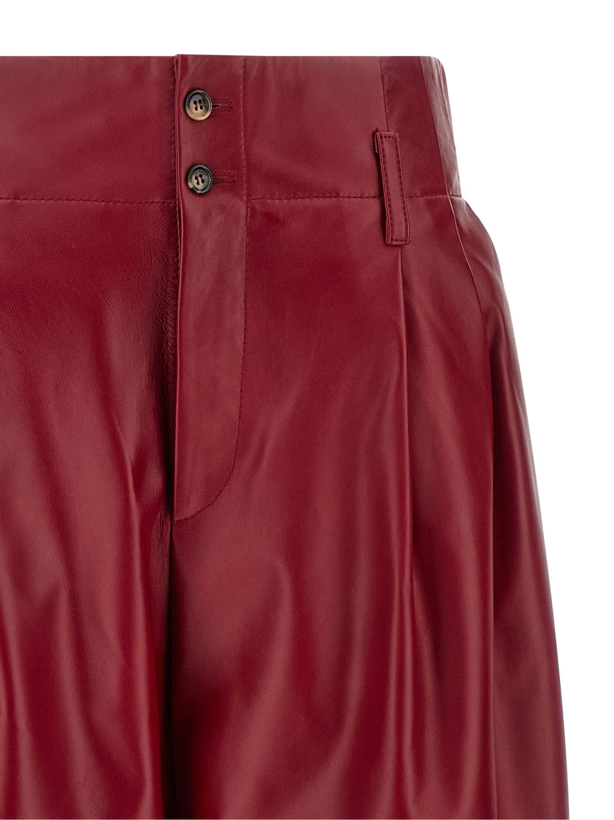 Alberta Ferretti High Waist Pants Red, view 3