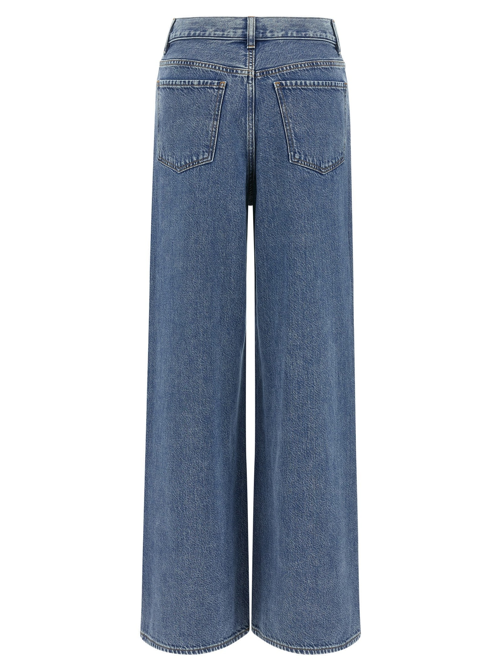 Theory High Waisted Wide Leg Jeans Blue