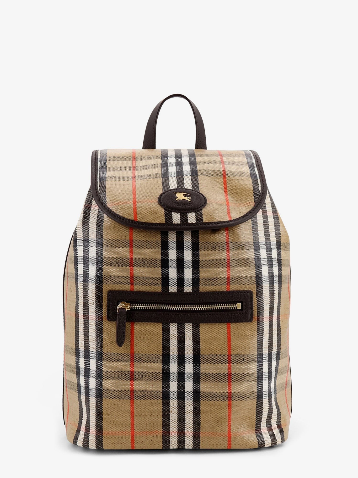Burberry Men's Highlands Coated Canvas Backpack Beige
