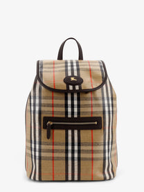 Burberry Men's Highlands Coated Canvas Backpack Beige